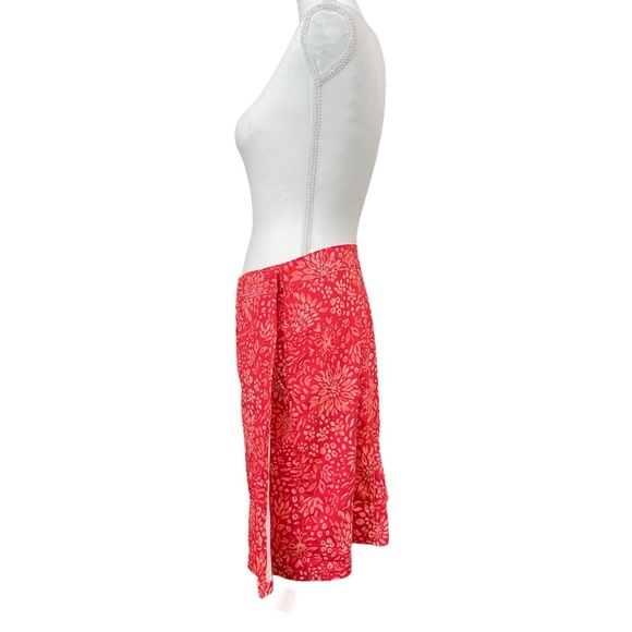 Rip Skirt Hawaii Dahlia Teaberry Wrap Skirt Floral Mini Swim Beach Coverup SMALL - Picture 5 of 6